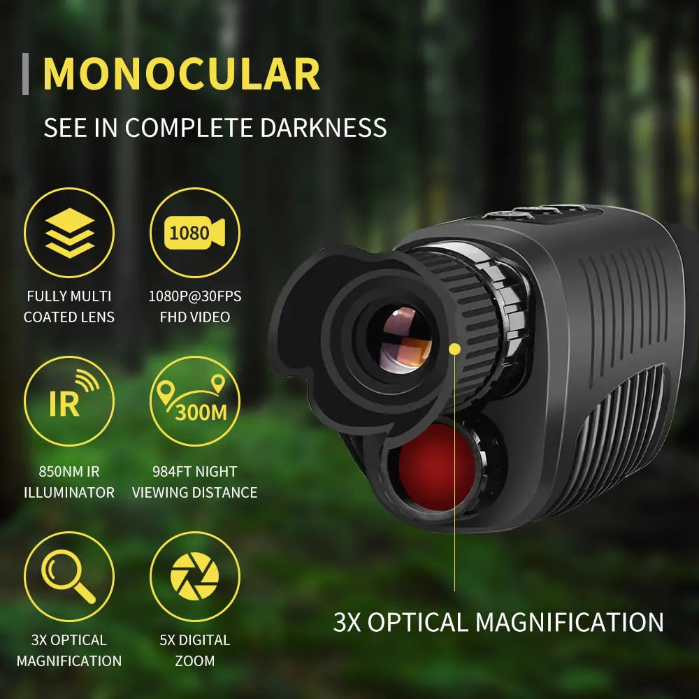 BoldShoppery™ 1080P HD Monocular Night Vision Device